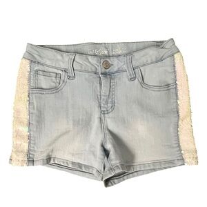 Cat & Jack Denim Shorts with Sequin Trim